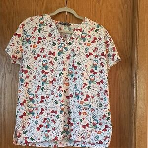 Cassandra O Christmas Scrub top
